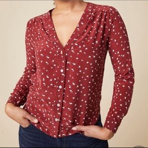 Amour Vert Kaya Silk blouse in Napa Ditsy size S